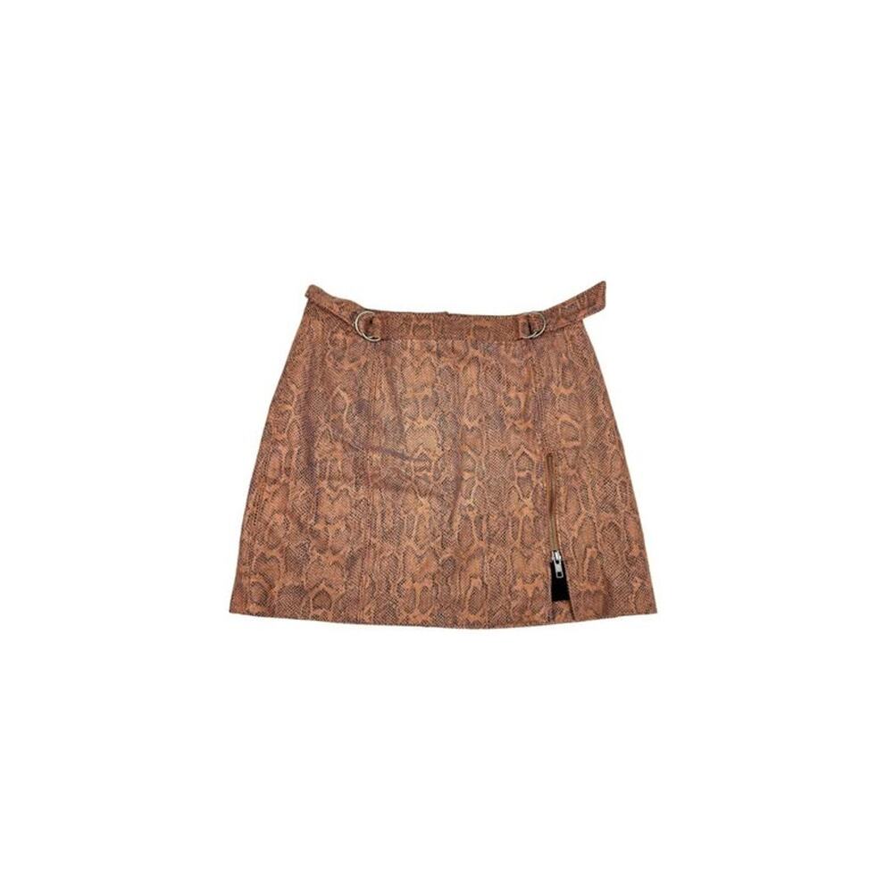 Free People Midnight Magic Snake Print Mini Skirt